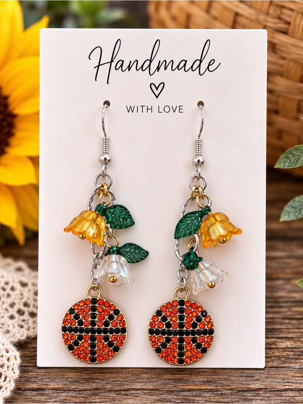 Handmade Basketball Earrings 🏀